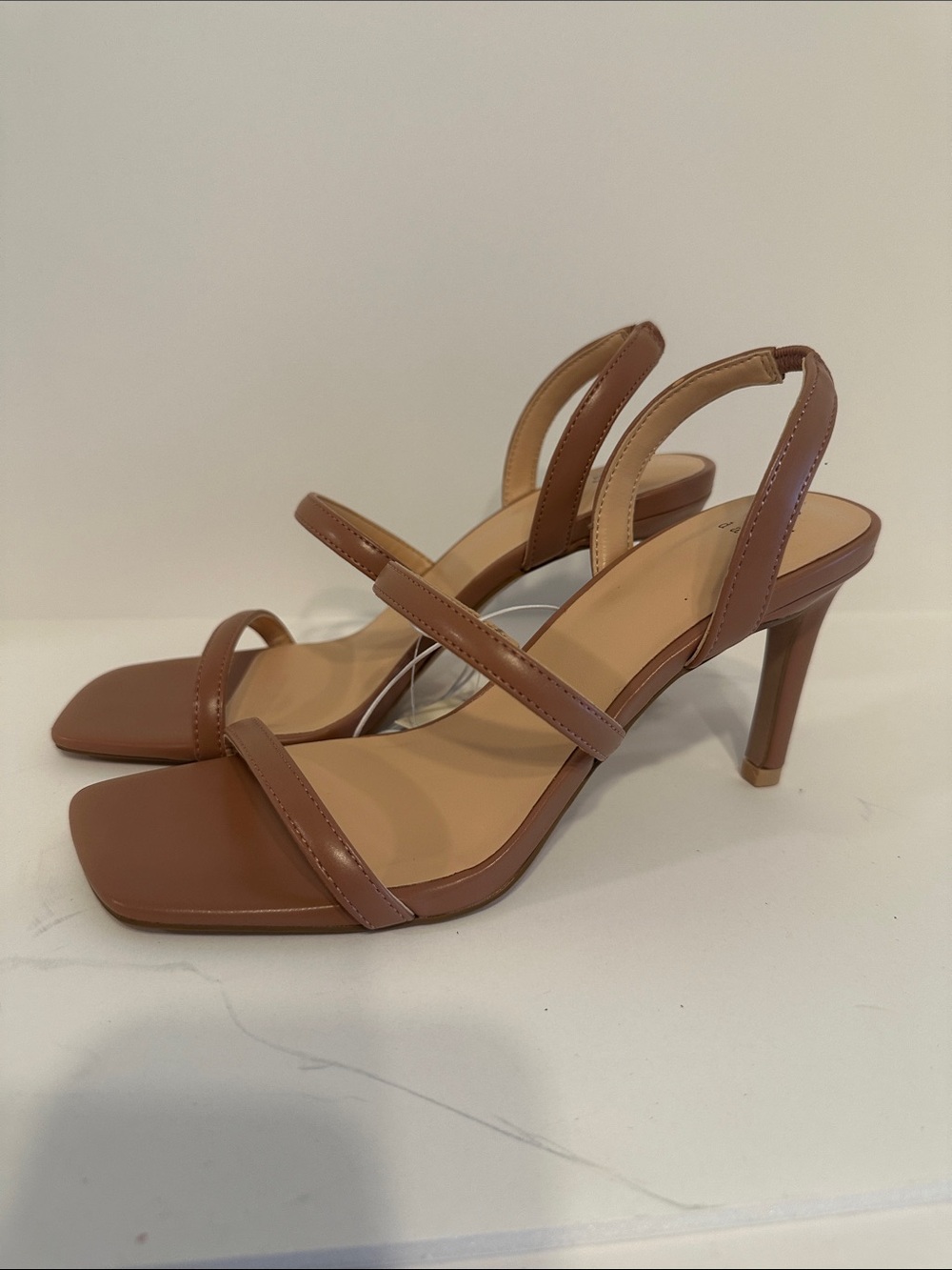 a new day Tan Strappy Slingback Heels